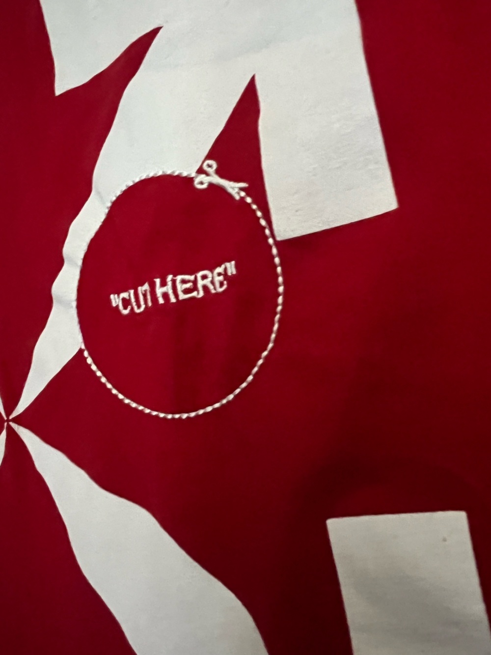OFF WHITE “Cut Here” Stitched Tee - Picture 8 of 13